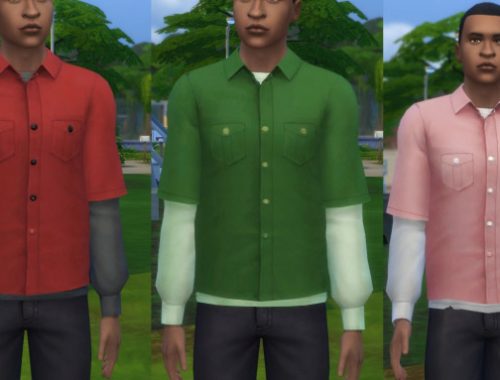 Layered Button Up Shirt