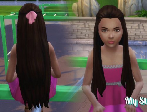 Pure Hair (Version 2) + Bow for Girls