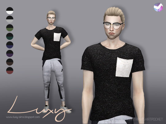 Contrast Shirt Pocket for males - The Sims 4 Catalog