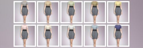 EP03 High Waisted Skirt With Tee