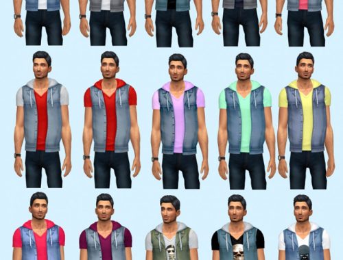 Flower beard, tops and vest