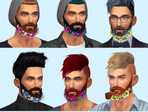 Flower beard, tops and vest