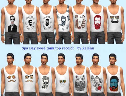 Flower beard, tops and vest