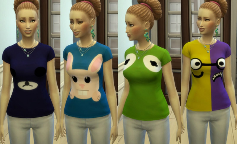 8 Hand Painted T-Shirts - The Sims 4 Catalog