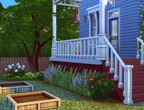 Red roof victorian house