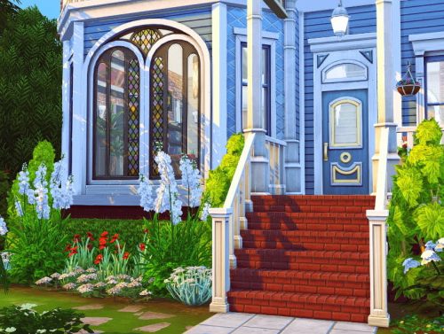 Red roof victorian house