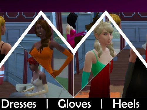 Jewel Colored Formal Dresses, Gloves and Heels