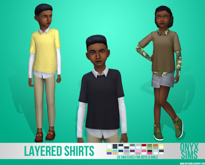 Layered Shirt for Kids - The Sims 4 Catalog