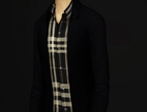 Basic wool cardigan with shirt