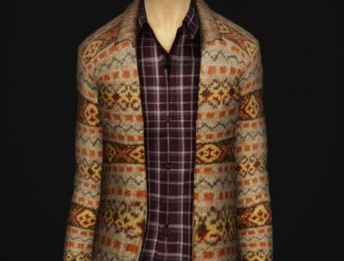 Basic wool cardigan with shirt