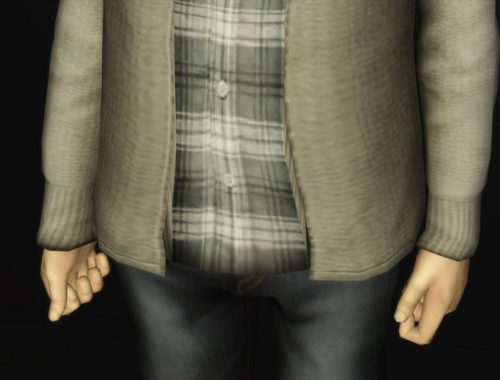 Basic wool cardigan with shirt