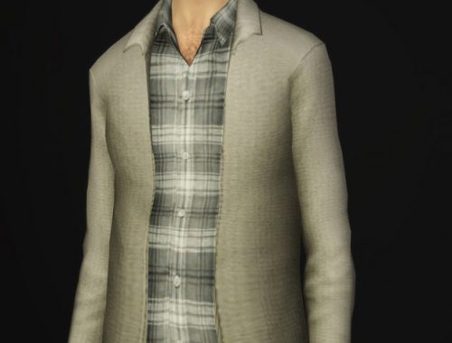 Basic wool cardigan with shirt