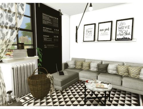 Small Black and White House