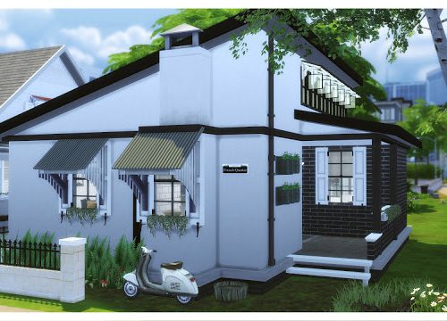 Small Black and White House