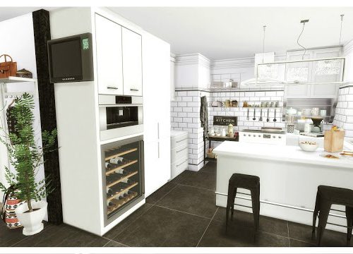 Small Black and White House