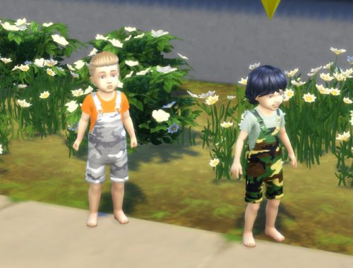 Toddler Camouflage Overalls Recolor