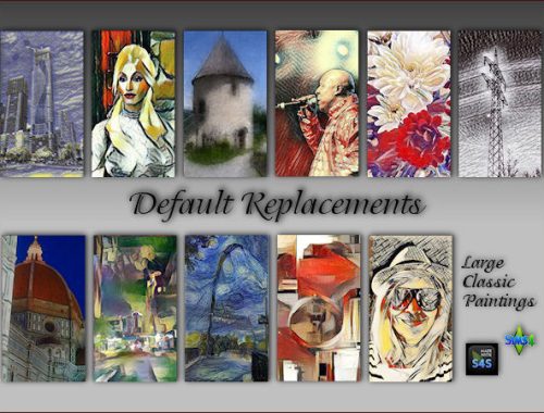 Easel paintings as Default Replacements