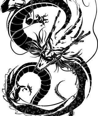 DragonBall Z Shenron Back Tattoo