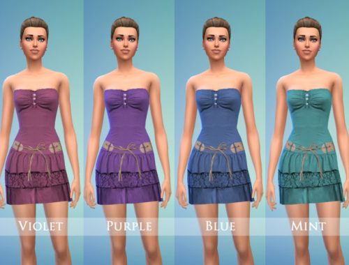 Mini-Bandeau Dress Set