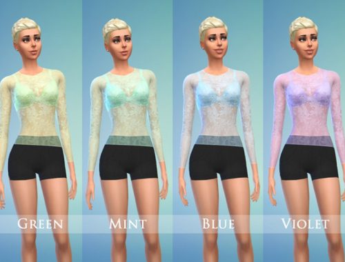 Lace top & Shorts Set for Female