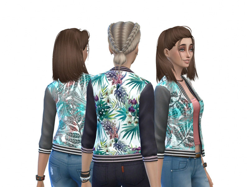 Tropical Bomber Jackets - The Sims 4 Catalog