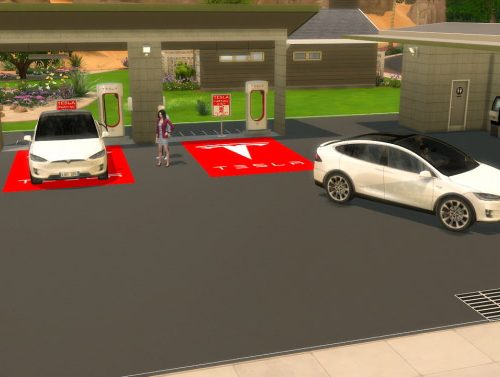 Tesla Model X and Supercharger