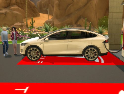 Tesla Model X and Supercharger