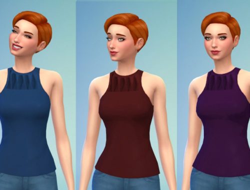 Partly Pleated Tops