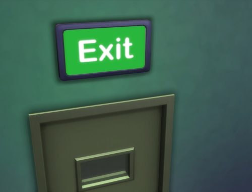 Recolored emergency exit lighting