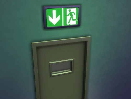 Recolored emergency exit lighting