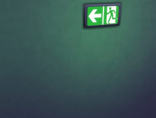 Recolored emergency exit lighting