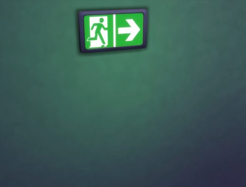 Recolored emergency exit lighting