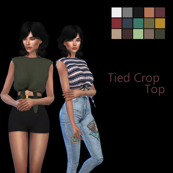 Marigold Tied Top - The Sims 4 Catalog