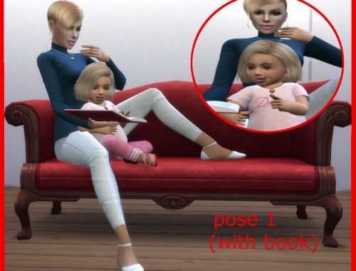 Cuddling on the Couch posepack