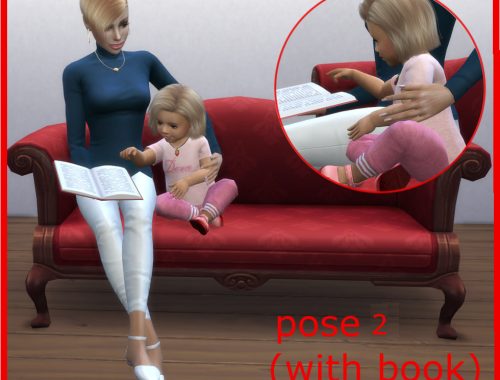 Cuddling on the Couch posepack