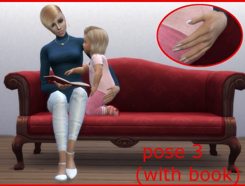 Cuddling on the Couch posepack