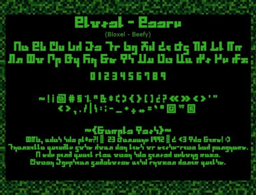 Bloxel Blocky Pixely Simlish Fonts