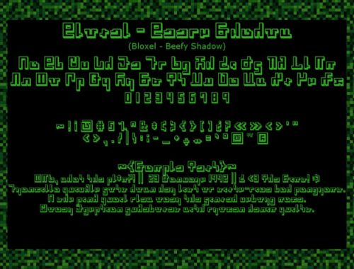 Bloxel Blocky Pixely Simlish Fonts