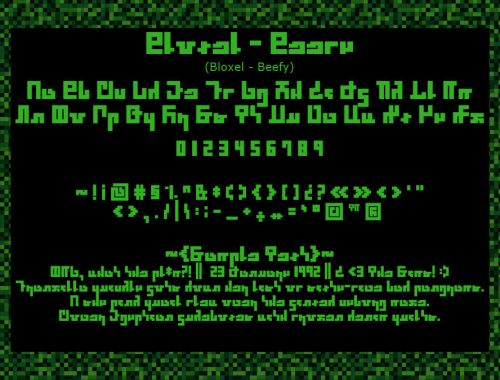 Bloxel Blocky Pixely Simlish Fonts