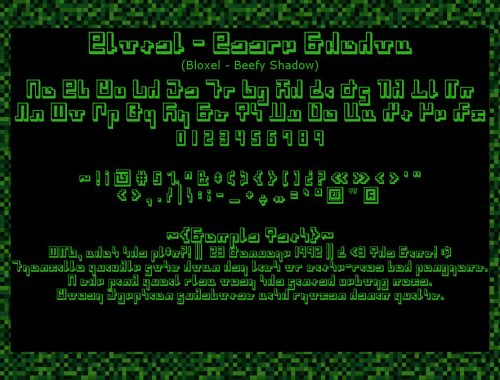 Bloxel Blocky Pixely Simlish Fonts