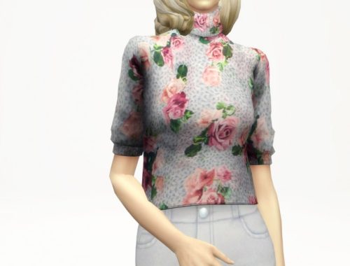 Half-sleeves turtle neck sweater pattern