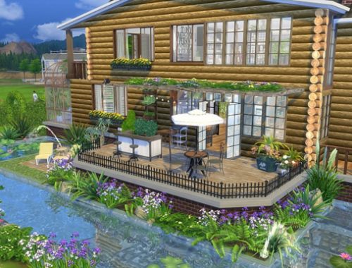 Iris Lake log cabin home