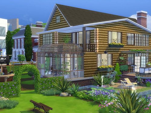 Iris Lake log cabin home