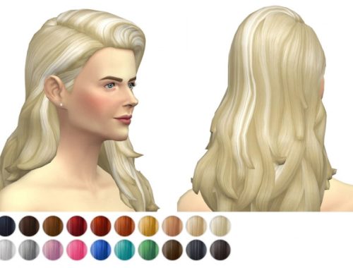 SP03 Long flipped hair edit (with gray)