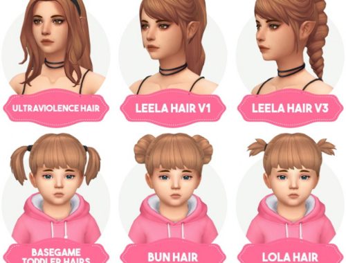 Clay Hair Recolors Updated