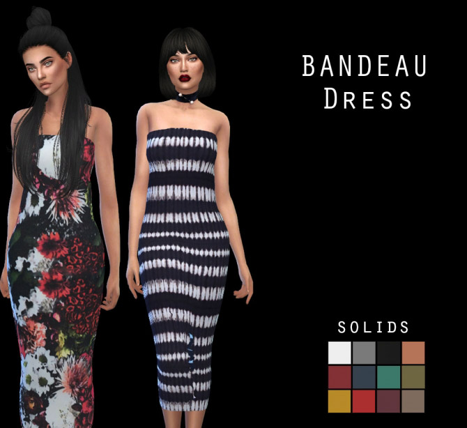 Bandeau Dress Recolors The Sims 4 Catalog