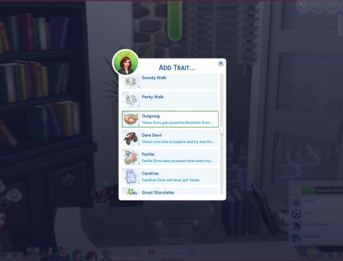 More CAS Traits for Sims Mod updated for toddler patch