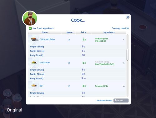 More Logical Cooking