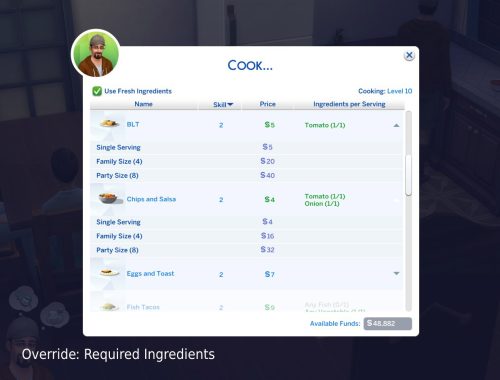 More Logical Cooking