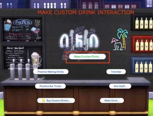 Custom Drink Interactions (Update Jan 30, 2017)